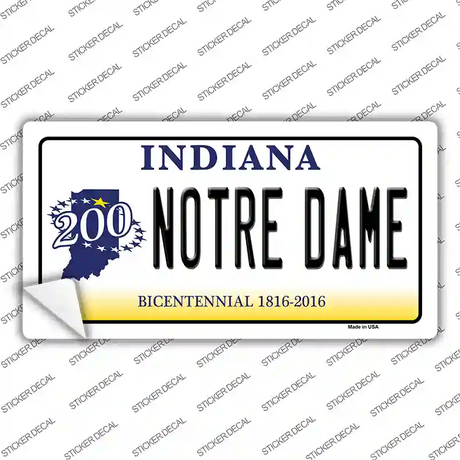 Notre Dame Indiana Novelty Sticker Decal Small