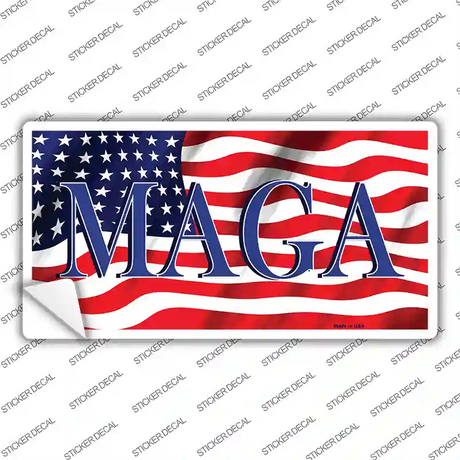 MAGA Flag Novelty Sticker Decal Small