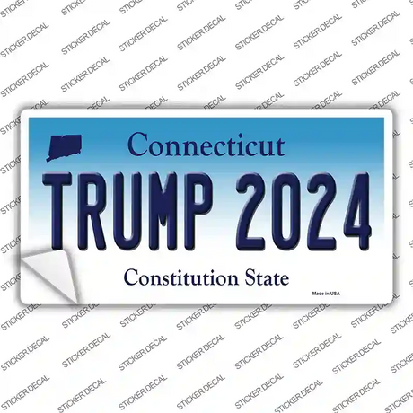 Trump 2024 Connecticut Novelty Sticker Decal Small