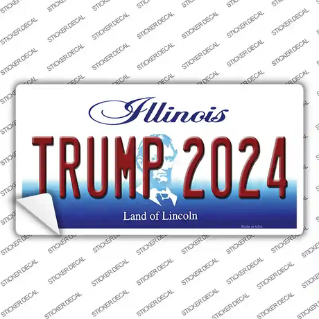 Trump 2024 Illinois Novelty Sticker Decal Small