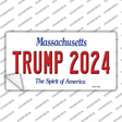 Trump 2024 Massachusetts Novelty Sticker Decal Small