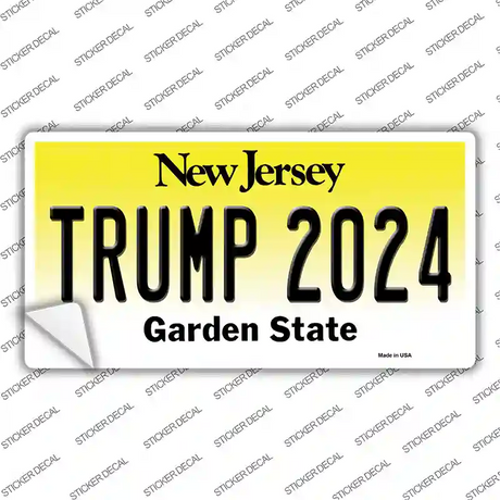 Trump 2024 New Jersey Novelty Sticker Decal Small