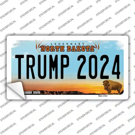 Trump 2024 North Dakota Novelty Sticker Decal Small