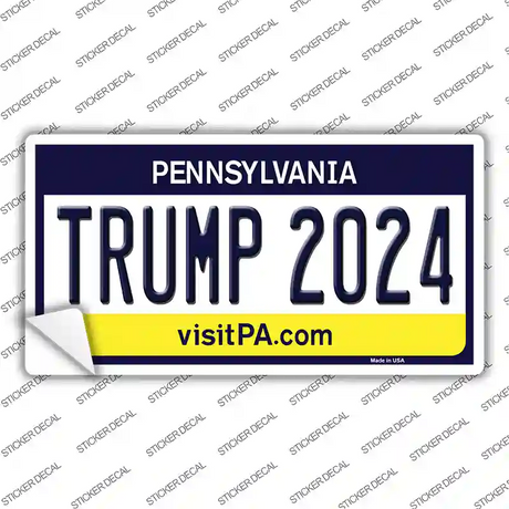 Trump 2024 Pennsylvania Novelty Sticker Decal Small