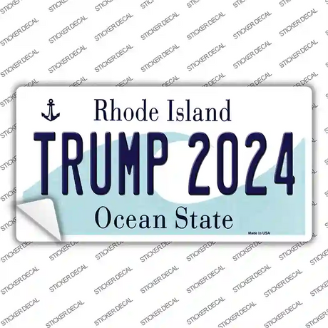 Trump 2024 Rhode Island Novelty Sticker Decal Small