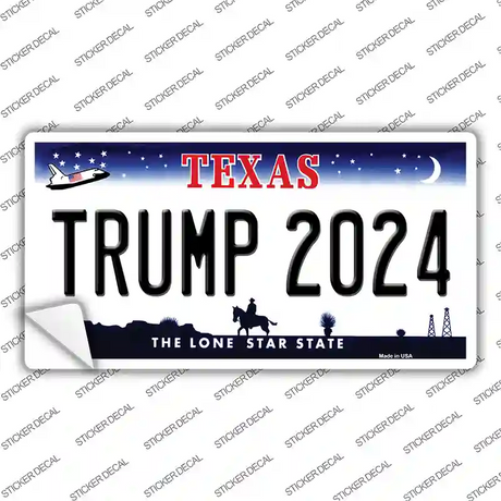 Trump 2024 Texas Novelty Sticker Decal Small