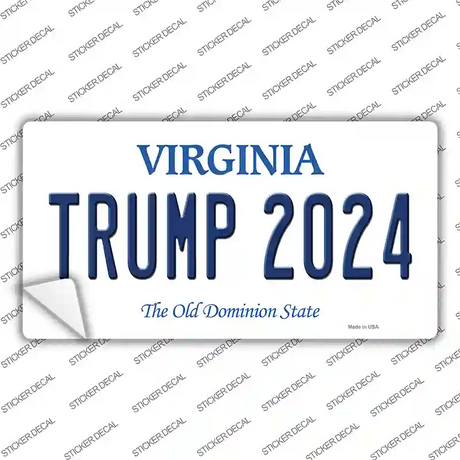 Trump 2024 Virginia Novelty Sticker Decal Small