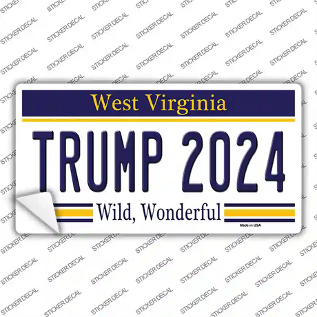 Trump 2024 West Virginia Novelty Sticker Decal Small