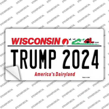 Trump 2024 Wisconsin Novelty Sticker Decal Small