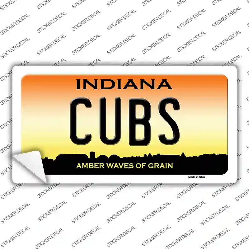 Cubs Indiana Novelty Sticker Decal Small