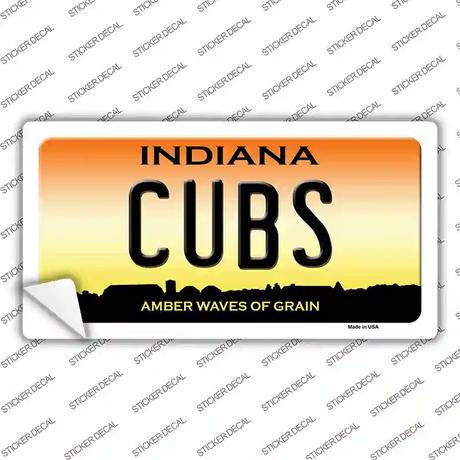 Cubs Indiana Novelty Sticker Decal Small