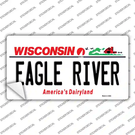 Wisconsin Eagle River Novelty Sticker Decal Small