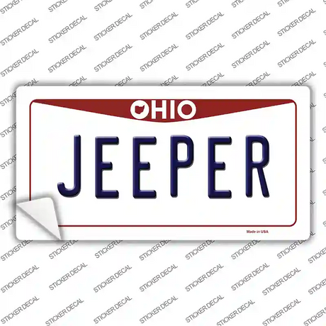 Ohio Jeeper Novelty Sticker Decal Small