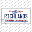 North Carolina Richlands Novelty Sticker Decal Small