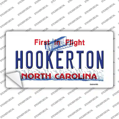 North Carolina Hookerton Novelty Sticker Decal Small