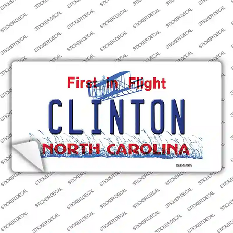 North Carolina Clinton Novelty Sticker Decal Small