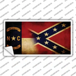 NC | Confederate Flag Novelty Sticker Decal Small