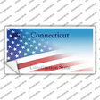 Connecticut with American Flag Novelty Sticker Decal Small