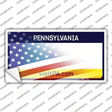 Pennsylvania with American Flag Novelty Sticker Decal Small