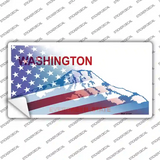 Washington with American Flag Novelty Sticker Decal Small