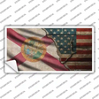 Florida/American Flag Novelty Sticker Decal Small