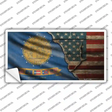 Georgia/American Flag Novelty Sticker Decal Small