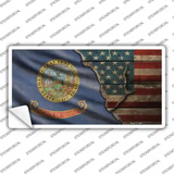 Idaho/American Flag Novelty Sticker Decal Small