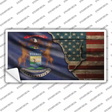 Michigan/American Flag Novelty Sticker Decal Small