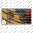 New Jersey/American Flag Novelty Sticker Decal Small