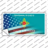 New Mexico Half American Flag Novelty Sticker Decal Small