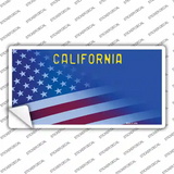 California Half Blue California Novelty Sticker Decal Small