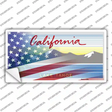 California Tahoe American Flag Novelty Sticker Decal Small