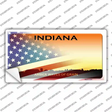 Indiana Amber Waves American Flag Novelty Sticker Decal Small