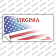 Virginia Half American Flag Novelty Sticker Decal Small