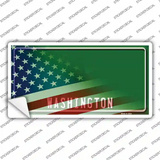 Washington Half American Flag Novelty Sticker Decal Small