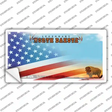 North Dakota Half American Flag Novelty Sticker Decal Small