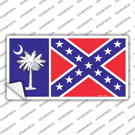 South Carolina Confederate Flag Novelty Sticker Decal Small