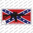 Come and Take It Confederate Flag Novelty Sticker Decal Small