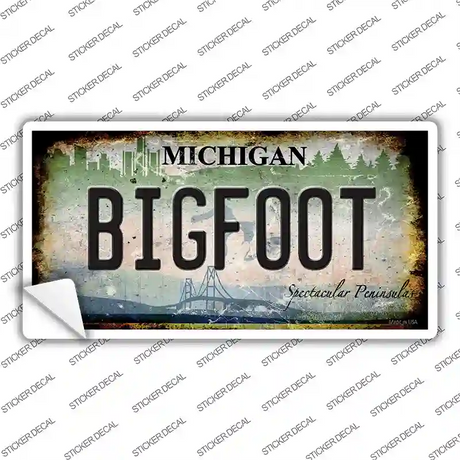 Bigfoot Michigan Novelty Sticker Decal Small