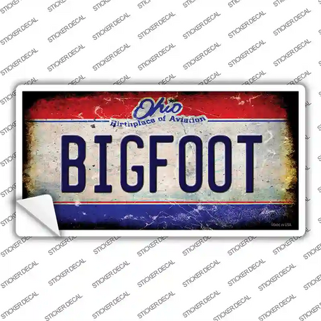 Bigfoot Ohio Novelty Sticker Decal Small