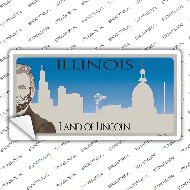 Illinois Blank Novelty Sticker Decal Small