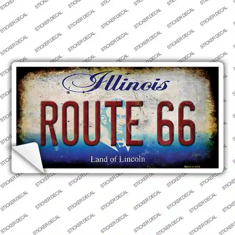 Route 66 Illinois Novelty Sticker Decal Small