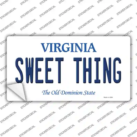 Sweet Thing Virginia Novelty Sticker Decal Small