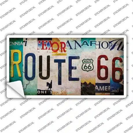 Route 66 Strip Novelty Sticker Decal Small