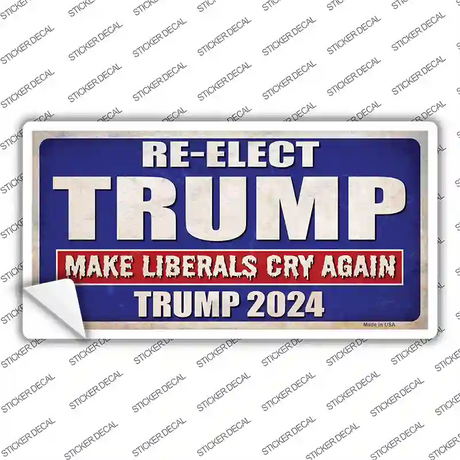 Re-Elect Trump Novelty Sticker Decal Small