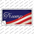 Trump on Waving Flag Novelty Sticker Decal Small