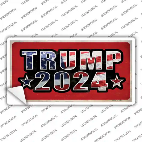 Trump 2024 Flag Novelty Sticker Decal Small