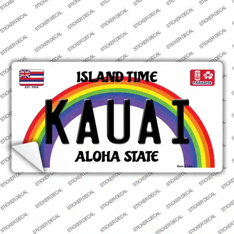 Kauai Hawaii Novelty Sticker Decal Small