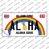 Aloha Pineapple Hawaii Novelty Sticker Decal Small