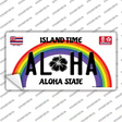 Aloha Hawaii Background Novelty Sticker Decal Small